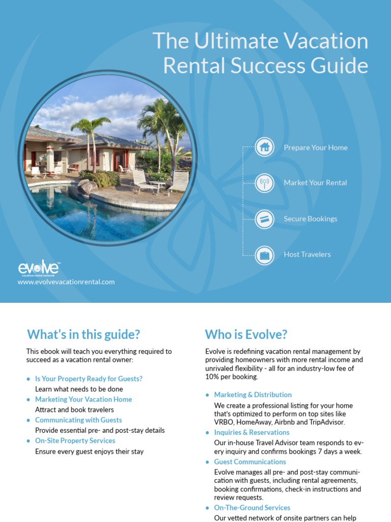 Vacation Rental Success Guide PDF Renting Cheque