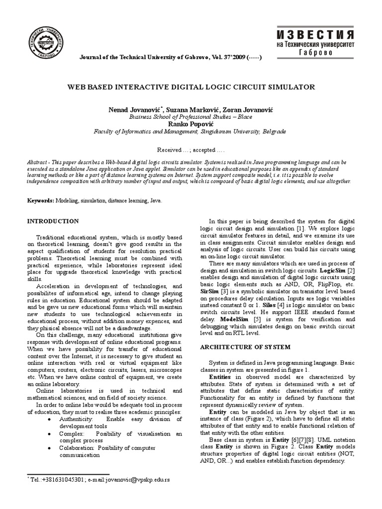 Web Based Interactive Digital Logic Circuit Simulator | Download Free