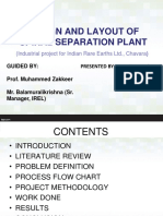Design and Layout of Spiral Separation Plant: (Industrial Project For Indian Rare Earths LTD., Chavara)