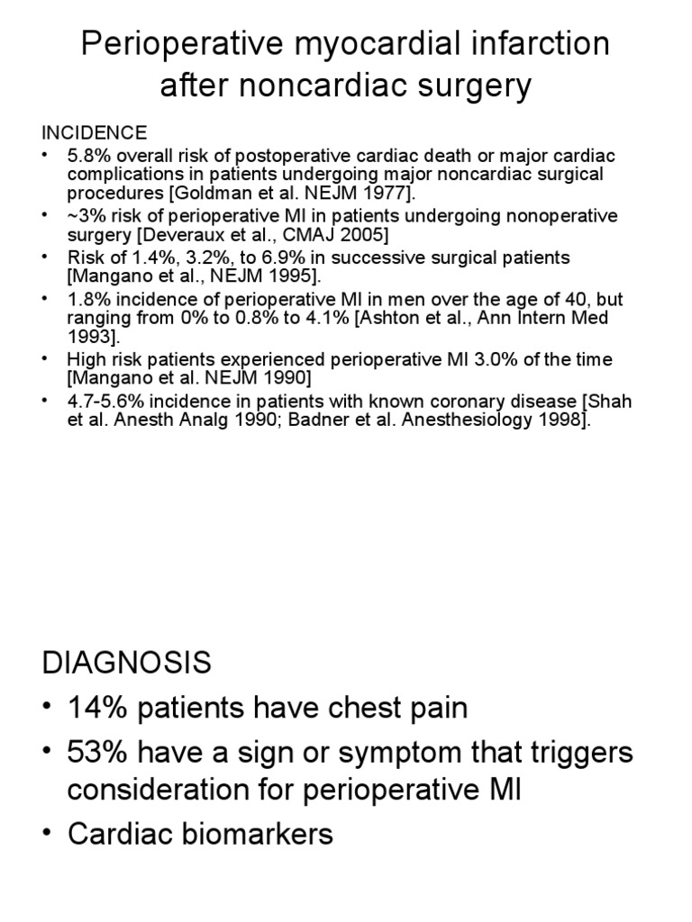 Perioperative Myocardial Infarction Risks | PDF | Myocardial Infarction ...