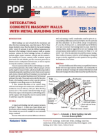 Tek 5-5B Integrating Concrete Masonry Walls With Metal Building Systems