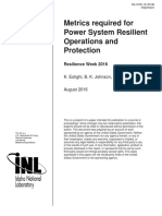 Metrics Required For Power System Resilient Operations and Protection