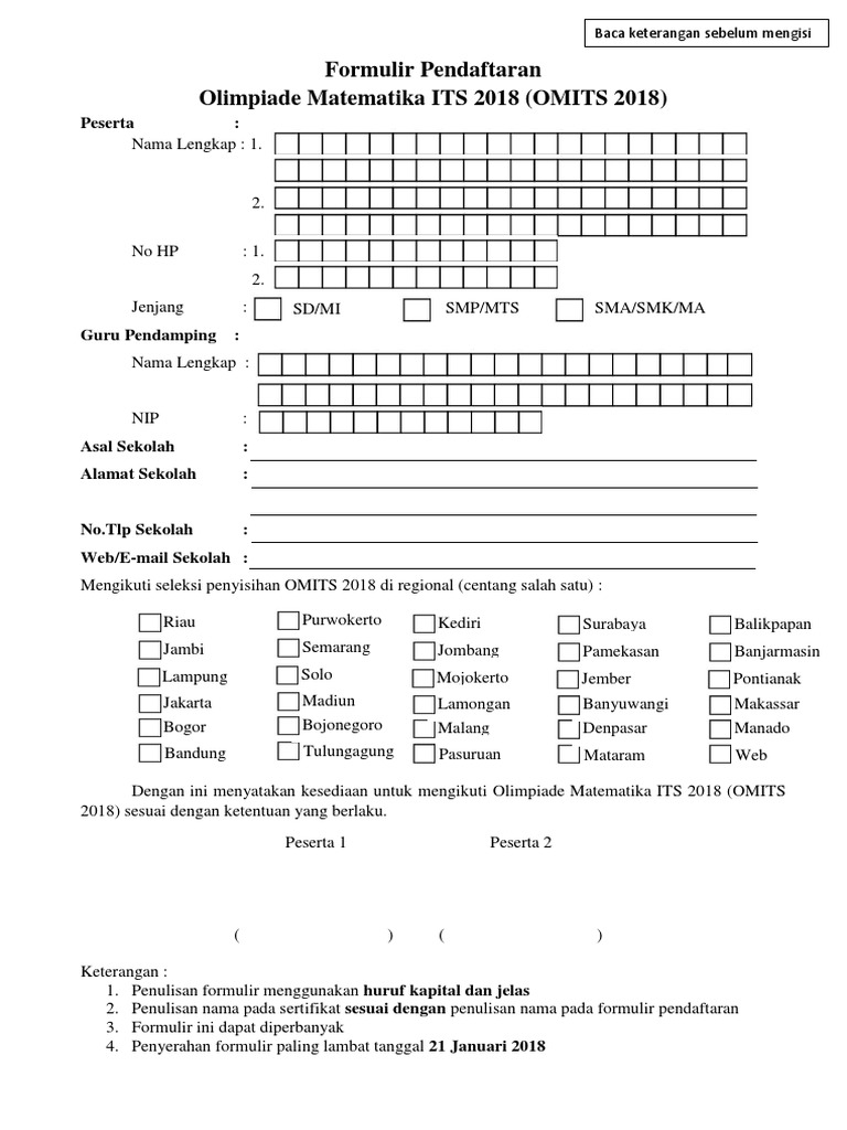 Form Omits 2018