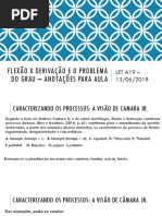 Flexão X derivação e o problema do grau