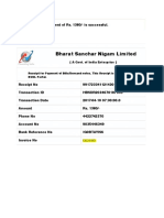 Bharat Sanchar Nigam Limited: Receipt Details