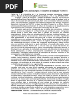   RESENHA - Cultura de inovação