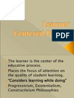 Learner Centered Design