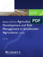Modern ICT for Agricultural Development and Risk