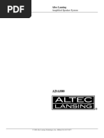 ALtec-Lansing ADA880 User Guide