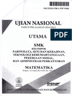 Naskah Soal UN Matematika PSP SMK 2015 Paket 1 PDF