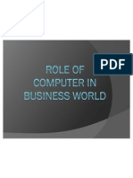 Role of Computer in Business World