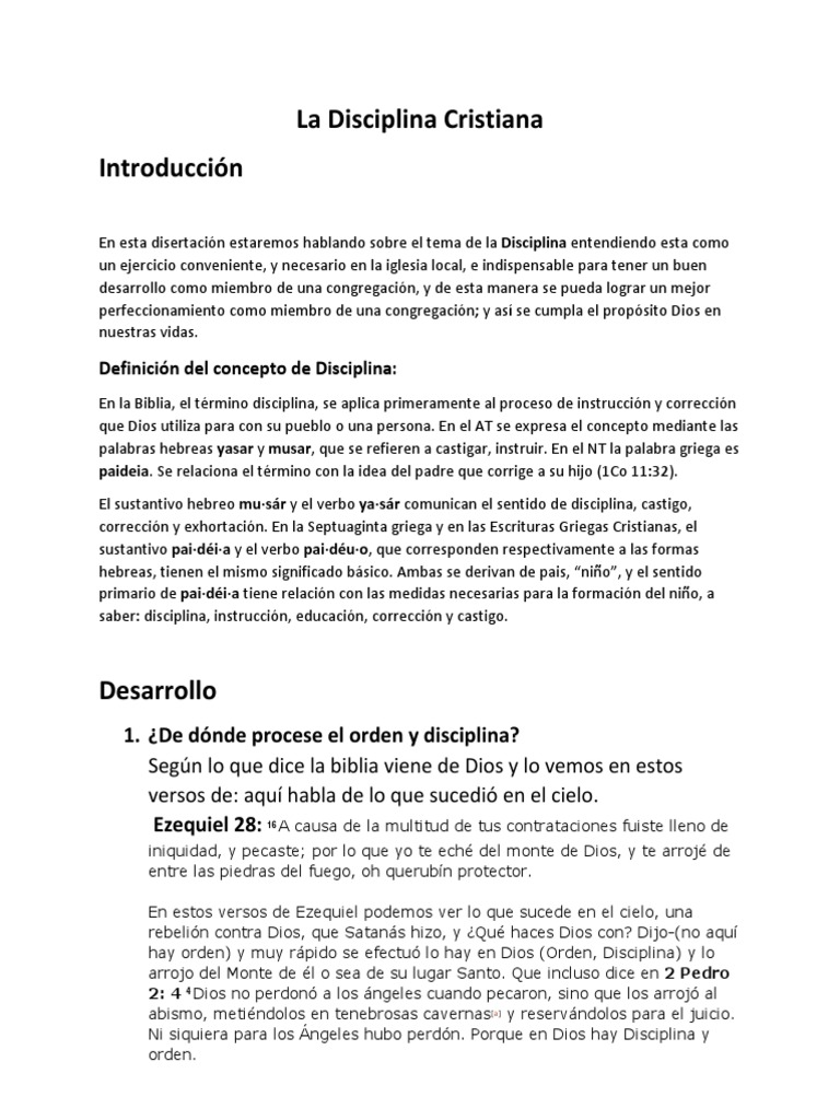 La Disciplina en la Vida Cristiana | PDF | Disciplinas | San Pedro