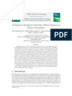 An Empirical Evaluation of Database Software Features On Energy Consumption PDF