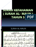 Surah Kefahaman (Al Maun)