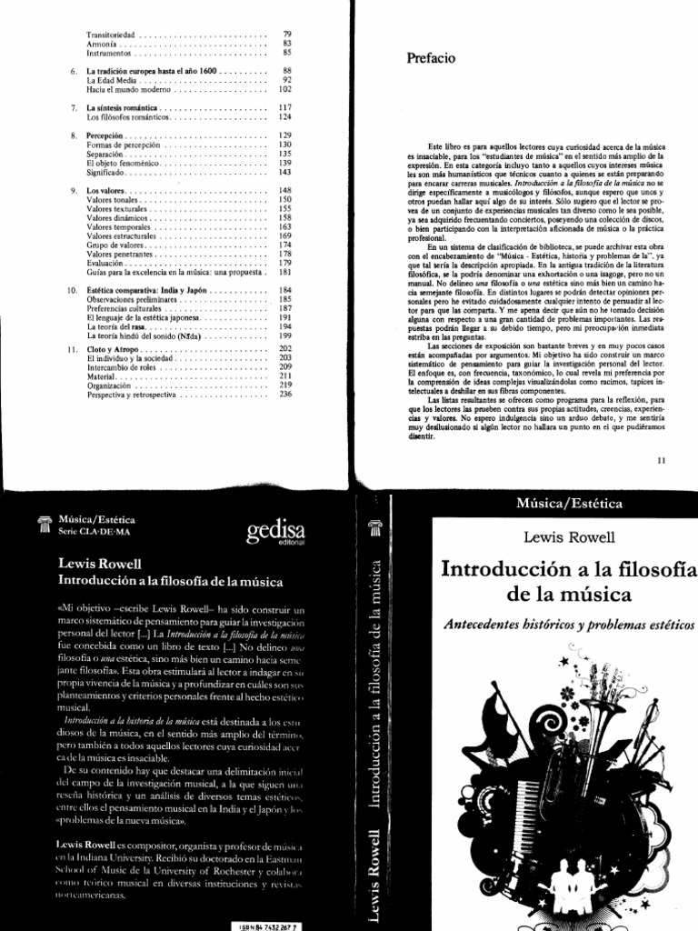 Introducción A La Filosofía de La Música - Lewis Rowell | PDF ...