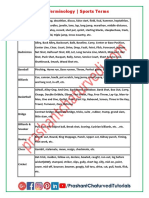 Sports Terminology PDF