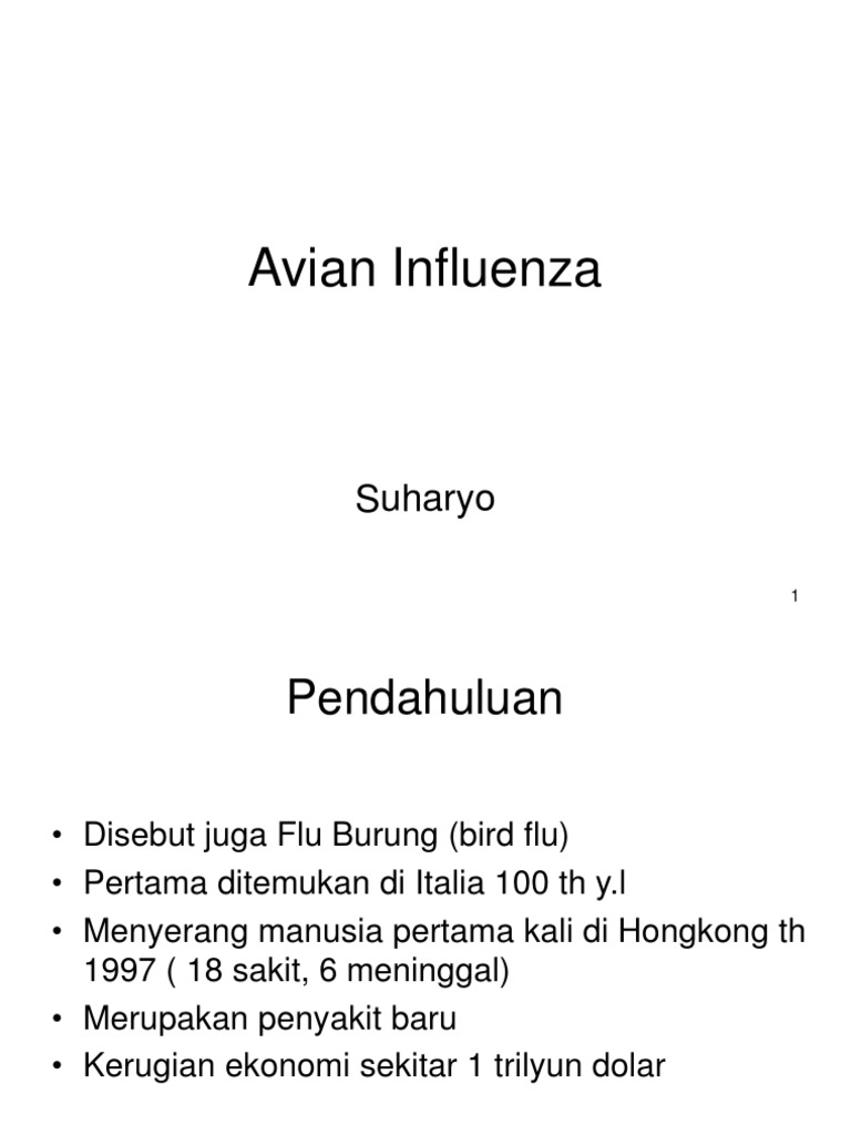 Panduan Lengkap Flu Burung (Avian Influenza) | PDF | Science & Mathematics