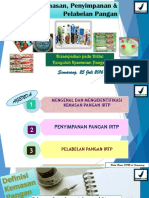 Pengemasan, Penyimpanan & Pelabelan Pangan1