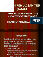 Kaidah Penulisan Soal PG