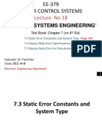 Lecture 18 Static Error Constants and System Type