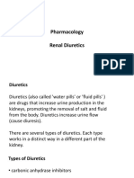 Pharmacology Renal Diuretics