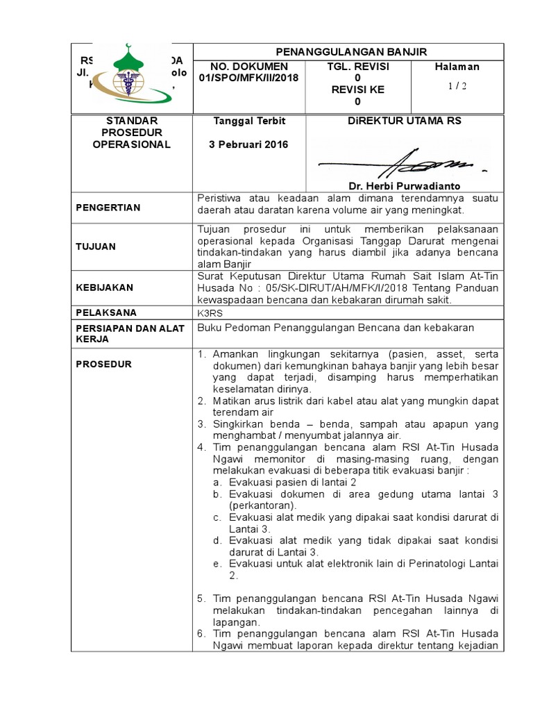 SOP Banjir  PDF