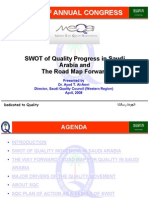 SWOT of Quality Progress in Saudi Arabia &amp The Road Map Forward 29 March 2008