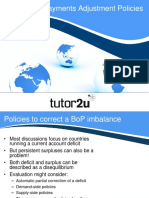 BoP Adjustment Policies