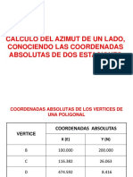 Calculo Azimut Conociendo Coord de Dos Puntos