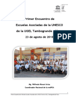 Primer Encuentro de Escuelas UNESCO de La UGEL Tambogrande PIURA