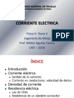 CORRIENTE ELECTRICATema V