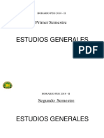 Estudios Generales: Primer Semestre