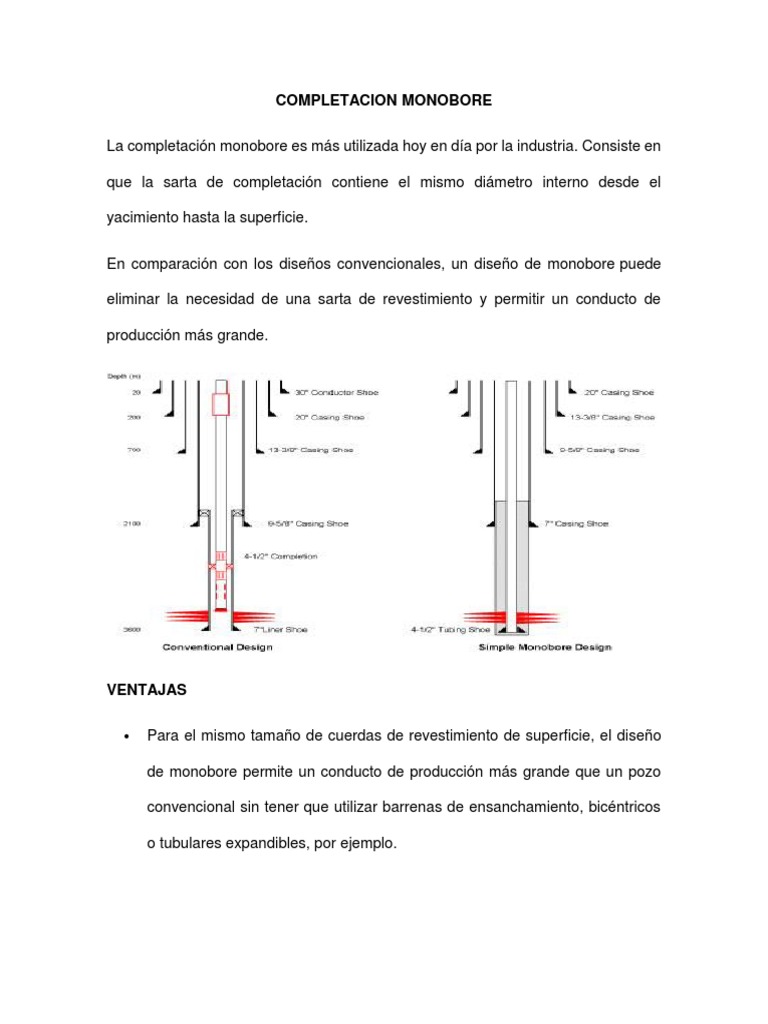 Completacion Monobore | PDF | Tubería (transporte de fluidos) | Science