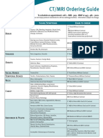 CT/MRI Ordering Guide: Body Part Signs/Symptoms Exam To Order