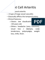 Giant Cell Arteritis