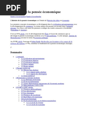 Histoire De La Pensee Economique Economie Economie