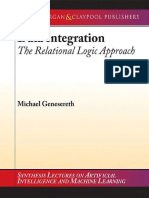 [Synthesis Lectures on Artificial Intelligence and Machine Learning] Michael Genesereth - Data Integration_ The Relational Logic Approach (2010, Morgan and Claypool Publishers).pdf