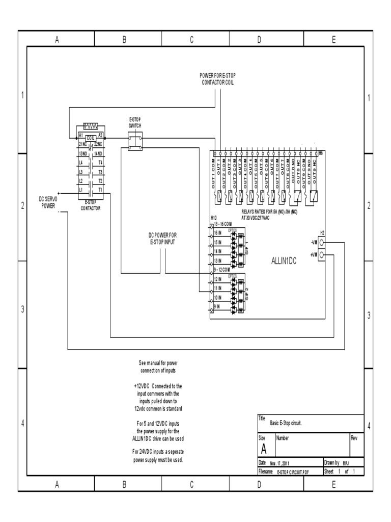 E Stop Circuit | PDF | Electric Power | Mechanical Engineering