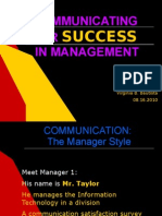 Communicating for Success in Management