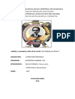 ANALISIS Y COMENTARIO DE LA NOVELA LA CIUDAD Y LOS PERROS Imprimir