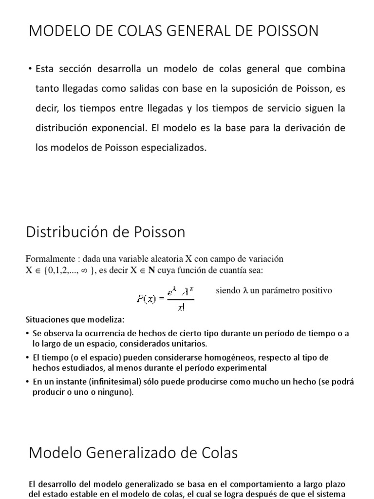 Modelo General de Colas de Poisson | PDF | Tecnología