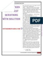 New Pattern Cloze Test Questions With Solution: Daily Visit