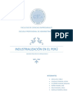 Industrializacion en El Perú