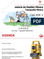 Topografía subterránea minera