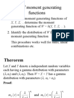 Use of Moment Generating Functions: X, Y, Z, Determine The Moment