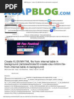 Create XLSX - MHTML File From Internal Table in Background