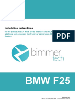 BMW F25: Installation Instructions
