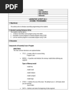 Name: Section: Date Submitted: Date Performed: Instructor: Laboratory Activity No. 2 Assembly Programming 1. Objective(s)