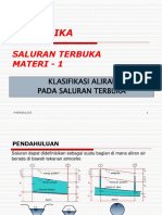 MATERI - 1 Klasifikasi Aliran PD Saluran Terbuka