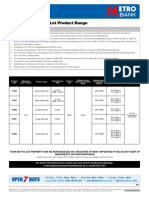 Metro Professional Buy To Let Product Range August 2018